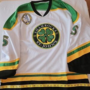 St. John Shamrocks Rhea White Hockey Jersey NWOT XXXL